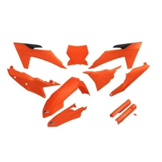 UFO 2024/01 КОМПЛЕКТ ПЛАСТІКОВ Z OSLONAMI ТЕЛЕСКОПІЧНИЙ (АМОРТИЗАТОРІВ) KTM SX 125 / 250 / 300 '23-'24, SX-F 250 / 350 / 450 '23-'24 КОЛІР КОЛІР ПОМАРАНЧ