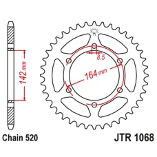 ЗАДНЯ ЗІРКА JR 4538 46 HYOSUNG GT 250 '04-15' (453846JT) (LANC. 520)