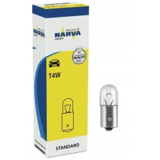 NARVA ЛАМПОЧКА T4W 12 4W BA9S (POSTOJOWKA - СВІТЛО POSTOJOWE - POZYCYJNE)