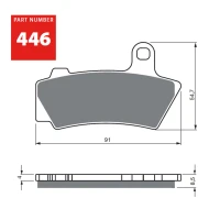 GOLDFREN ДИСКОВІ ТОРМОЗНІ КОЛОДОК 446 КЕРАМІЧНІ КАРБОНОВОГО AD