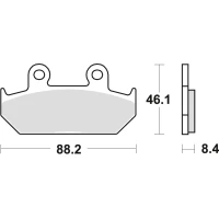 TRW LUCAS КОЛОДКИ ДИСКОВІ ТОРМОЗНІ KH124 KH412 SINTER STREET HONDA VT 600 SHADOW '88, NX 650 DOMINATOR 90-94, VFR 750 86-87, CBR 1000 F 87-88, ПЕРІД