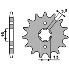 PBR ЗІРОЧКА ПЕРІД 563 11 18NC SUZUKI LT 50 (84-05) (LANC. 420)