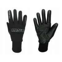 POLEDNIK РУКАВИЦІ / РУКАВИЦІ СПОРТИВНОГО ТИПУ SKORZANO-TEKSTYLNE МОДЕЛЬ RSW WINDPROOF (WIATROODPORNE) КОЛІР ЧОРНИЙ РОЗМІР M