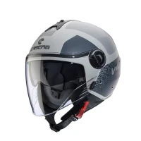 МОТОШОЛОМ ВІДКРИТИЙ CABERG JET МОДЕЛЬ RIVIERA V4X ALPHA КОЛІР ПІСОЧНИЙ/СІРИЙ МАТОВИЙ РОЗМІР L