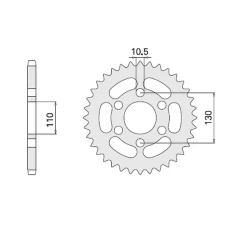 CHT ЗІРОЧКА ЗАД 504 44 KAWASAKI EL 250 88-96 (486-44) (JTF486.44)