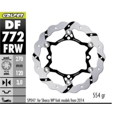 GALFER ДИСК ТОРМОЗНИЙ ПЕРІД SHERCO SE/SEF 250/300/450/500 '09- (ТІЛЬКИ Z ZAWIESZENIAMI SACHS; WP WYMAGA SP047) WAVE (270X120X3MM)