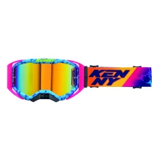 KENNY RACING ОКУЛЯРИ PERFORMANCE EVO 2 SOCAL- ЗЕРКАЛО КОЛІР ROZOWY/NIEBIESKI/POMARANCZOWY