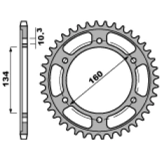 ЗАДНЯ ЗІРКА PBR 4405 42 C45 HONDA CBR 600 RR (03-06) (JTR1307.42) (LANC. 525)