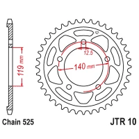JT ШЕСТЕРНЯ ЗАД 4671 47 BMW M 1000 XR '24-'26, F 900 GS '23-'26 (467147JT) (LANC. 525) - ZAMOWIC