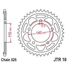 JT ШЕСТЕРНЯ ЗАД 4671 47 BMW M 1000 XR '24-'26, F 900 GS '23-'26 (467147JT) (LANC. 525) - ZAMOWIC