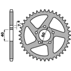ЗАДНЯ ЗІРКА PBR 4395 44 F KTM SX 50 (09-13) (LANC. 415)