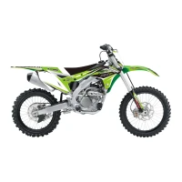 BLACKBIRD КОМПЛЕКТ НАЛІПОК (OKLEIN) + ПОКРИВКА/ПОКРИВКА NA СИДІННЯ KAWASAKI KXF 250 '17-'20, DREAM 4 КОЛІР ZIELONY/CZARNY