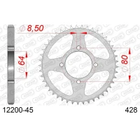 AFAM 2026/04 ШЕСТЕРНЯ ЗАД 838 45 YAMAHA YBR 125 05-12;JUNAK 125 (JTR838.45) (LANC. 428)