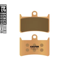GALFER КОЛОДКИ ДИСКОВІ ТОРМОЗНІ KH252 / KH380 SPIEK METALICZNY (КОЛІР ЗОЛОТИЙ) STREET (ПЕРІД)
