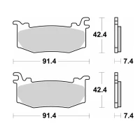 SBS КОЛОДКИ ДИСКОВІ ТОРМОЗНІ KH RACING DUAL SINTER КОЛІР ЗОЛОТИЙ ДИСК ЛІВА ПЕРІД APRILIA RSV4 FACTORY, DUCATI PANIGALE, KTM RC-R '25- (ПІД ЗАМОВЛЕННЯ - BOK@OLEKMOTOCYKLE.PL)
