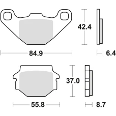 TRW LUCAS КОЛОДКИ ДИСКОВІ ТОРМОЗНІ KH67/2 ORGANIC APRILIA PEGASO 125 90-91, KYMCO JIVE 50 04-06, LONCIN CONQUEROR 200 05-, ЗАД