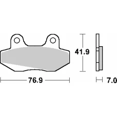 SBS АКЦІЯ КОЛОДКИ ДИСКОВІ ТОРМОЗНІ KH86 STREET CERAMIC MITO 50 '99-'06, STELLA 125 '97-'08, HONDA NS-1 50 '91-'94, MBX 50 '83-'85, KYMCO JETIX 125 '08-'15, SPIKE 125 '02-'06, SYM WOLF LEGEND 125 '02-'05, DAELIM CITY ACE 110 '03-'07 КОЛІР ЧОРНИЙ