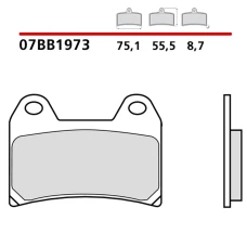 BREMBO 2026/03 КОЛОДКИ ДИСКОВІ ТОРМОЗНІ KH244 GENUINE SINTER (SPIEK METALICZNY MIESZANKA OEM) ПЕРІД/ЗАД