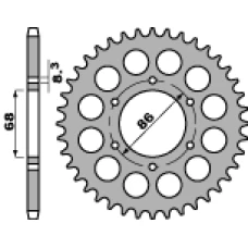 ЗАДНЯ ЗІРКА PBR 468 46 F KAWASAKI BN 125 99-03 (LANC. 428)