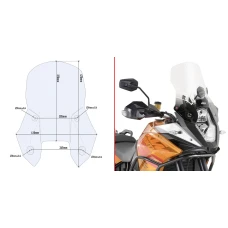 GIVI SPECIFIC КОЗИРКА, БАНЕР 37 X 41 CM 1190 ADVENTURE / ADVENTURE R (13)