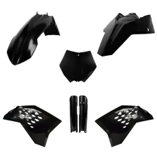 КОМПЛЕКТ ПЛАСТИКА POLISPORT (ПОВНИЙ KIT) KTM SX/SX-F '07 В КОМПЛЕКТІ КРИШКА АМОРТИЗАТОРІВ  (8399000001) КОЛІР ЧОРНИЙ