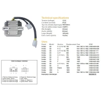 DZE РЕГУЛЯТОР НАПРУГИ HONDA CB750/900/1100 '79-'84 (OEM-31600-MA6-000) (ESR210) (31600-461-771)