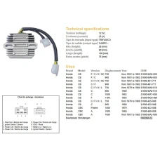 DZE РЕГУЛЯТОР НАПРУГИ HONDA CB750/900/1100 '79-'84 (OEM-31600-MA6-000) (ESR210) (31600-461-771)