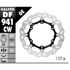 GALFER ДИСК ТОРМОЗНИЙ ПЕРІД KTM 390 ADVENTURE '23-'25; HUSQVARNA 401 SVARTPILEN '24-'25 (WAVE FLOATING) (320X155X5MM)