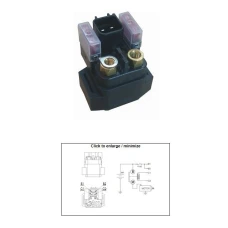 DZE РЕЛЕ СТАРТЕРА YAMAHA YMF 450 KODIAK '18-'20; YXE 700 WOLVERINE '16-'20; YXR 700 VIKING '14-'20; YXR 700 RHINO '08-'13 (OEM 5B4-81940-00) (12V/150A)