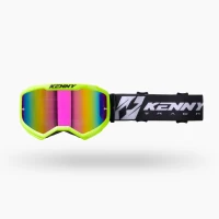 KENNY RACING ОКУЛЯРИ TRACK KOMBAT +  РОЗМІР NEON ЖОВТИЙ КОЛІР ЖОВТИЙ FLUO СКЛО ЗЕРКАЛО IRIDIUM