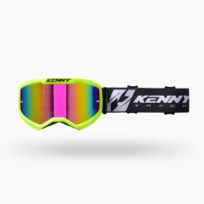 KENNY RACING ОКУЛЯРИ TRACK KOMBAT +  РОЗМІР NEON ЖОВТИЙ КОЛІР ЖОВТИЙ FLUO СКЛО ЗЕРКАЛО IRIDIUM