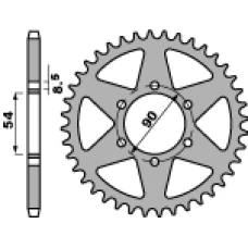 ЗАДНЯ ЗІРКА PBR 4536 60 F MALAGUTI 50 XSM 07-08 (LANC. 420)