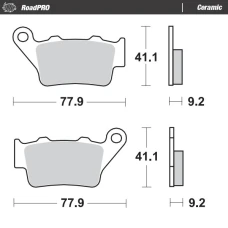 MOTO-MASTER КОЛОДКИ ДИСКОВІ ТОРМОЗНІ KH208 / KH213 ROADPRO CERAMIC SERIES