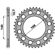 ЗАДНЯ ЗІРКА PBR 4613 47 C45 BMW F 650GS '09-'11, F 800GS/R '09-'20, F 700GS '13-'18 (ОТВІР NA SRUBE 10,5MM) (JTR3.47) (LANC. 525)