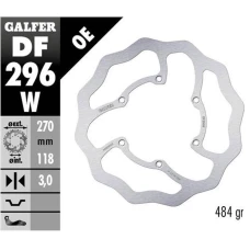 GALFER ДИСК ТОРМОЗНИЙ ПЕРІД YAMAHA WR 250F '17-, WR 450F '20-, YZ 125/250 '22-, YZ 250F/450F '20 WAVE (270X118X3MM)