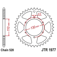 ЗАДНЯ ЗІРКА JR HONDA XR 200 '80-81', XL 250 '76-77' (LANC520)