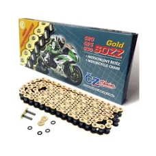 CZ ЛАНЦЮГ ПРИВІДНИЙ 520 SDZZ (108 ЛАНКИ) ACTIVE RING (X-RING) ЗОЛОТИЙ DO 900 CCM STREET (HIGH PERFORMANCE) (41,5 KN) + КРИШКА DRAZONA