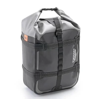 KAPPA СУМКА NA СИДІННЯ / БАГАЖНИК 20L 100% WODOSZCZELNA КОЛІР CZARNO-SREBRNY (K' RUGGED) (45X27X19CM)