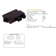DZE МОДУЛЬ ЗАПАЛУ CDI YAMAHA YFM350 WARRIOR 02-04 (OEM-5NF-85540-00-00)