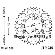 JT ЗІРОЧКА ЗАД 270 46 YAMAHA WR 250R '08-'20 (27046JT) (LANC. 520)
