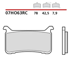 BREMBO 2026/03 КОЛОДКИ ДИСКОВІ ТОРМОЗНІ KH700 RACING RC ПЕРІД