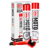 OMOTO КОМПЛЕКТ DO ОЧИЩЕННЯ I СМАЗКИ ЛАНЦЮГА ROAD O! CHAIN CARE AND PROTECTION 2+1 КОМПЛЕКТ  Z ЩІТКА (2 X 750ML) (O!MOTO) (OLE-005)