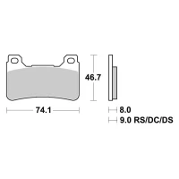 SBS BRAKEPADS DUAL SINTER