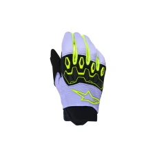 ALPINESTARS РУКАВИЦІ YOUTH ПОВНОЦІННЕ BORE V2 PURPLE/FLUO ЖОВТИЙ L