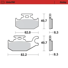 MOTO-MASTER BRAKEPADS SUZUKI: LTA 700 / 750 KINGQUAD  ПРАВОГО