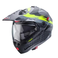 CABERG ШОЛОМ SZCZEKOWY FLIP-UP ENDURO МОДЕЛЬ TOURMAX X SARABE КОЛІР СІРИЙ MAT/CZARNY/ZOLTY FLUO РОЗМІР L