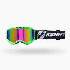 KENNY RACING ОКУЛЯРИ TRACK KOMBAT +  РОЗМІР GREEN КОЛІР ЗЕЛЕНИЙ СКЛО ЗЕРКАЛО IRIDIUM