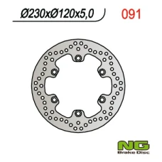 NG ДИСК ТОРМОЗНИЙ ЗАД KAWASAKI KLR 650 '90-'07, KLE 500 '91-'07 (230X120X5) (6X10,5MM)