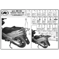 KAPPA СТЕЛАЖ БАГАЖНИКА ЦЕНТРАЛЬНОГО YAMAHA T-MAX 500 (01-07) ( Z ПЛИТА MONOKEY )