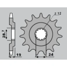 ПЕРЕДНЯ ЗІРКА CHT 524 15 KAWASAKI GPZ 1100 (523-15)